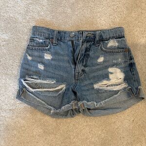 Distressed Denim Shorts